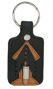 8190138B - KEYCHAIN - NB - SQUARE LACE OVERLAY W/ BULLET - BLACK