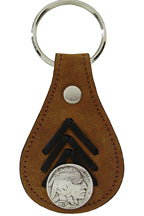 8201107T - Keychain - Indian head concho with lacing