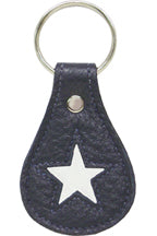 8244 - Keychain - Blue front with star cutout, white underlay, red back