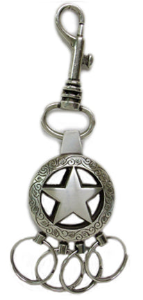 8320 - Keychain - Open Star w/ 4 Rings