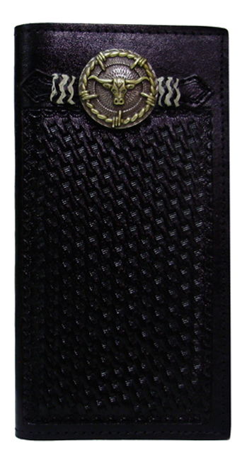 9100043B - Wallet - Embossed with longhorn concho & 2 ribbons