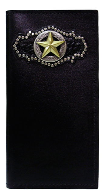 9101055B - Wallet - Raised gold star and a round circle concho