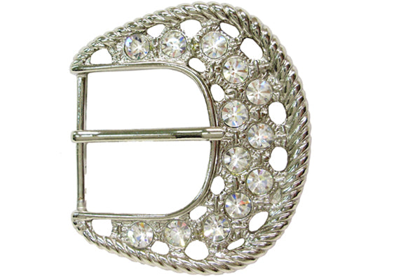 934-ER - Buckles - 1.5 inch bar - Large clear rhinestones