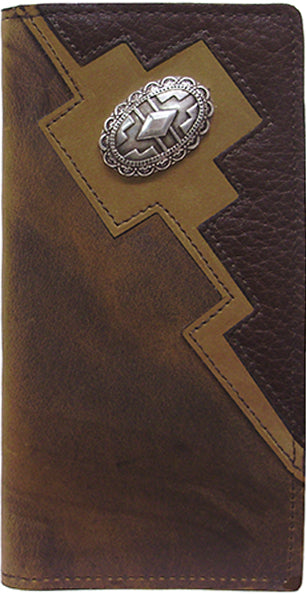 P0422255S - Wallet - 2 overlays with oval southwest concho