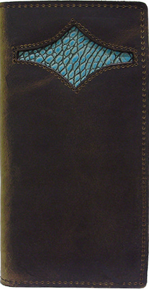 E0592000S - Wallet - Turquoise Genuine Italian leather underlay