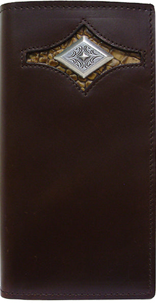 E0592035C - Wallet - Genuine Italian leather underlay with a diamond concho