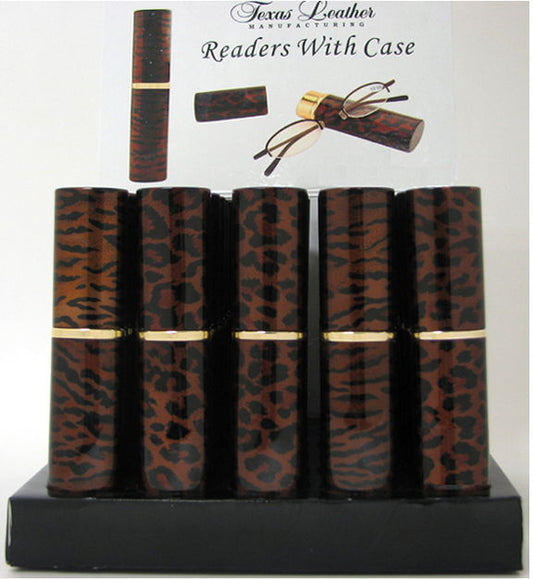 R500018 - READERS - ANIMAL PRINT,  30 PC W/DISPLAY, ASSORTED POWERS