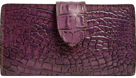 SFM0262P - Wallet - Genuine Italian leather, pockets and credit card slots - Purple