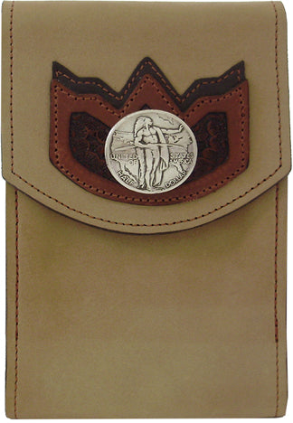 X2235102T - Smart phone case - 2 overlays (1 - embossed), half dollar concho